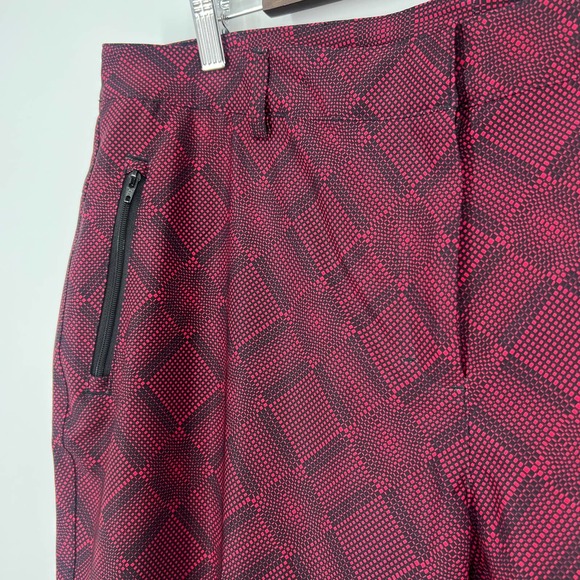 Slazenger Womens Size 14 Golf Pants Red Stretch Outdoor Activewear Hydro-Dri - Picture 4 of 8